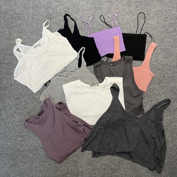 Zara & Abercrombie & Fitch Womens S Mixed Tops Bundle 10 Assorted Colors Styles - Picture 1 of 7